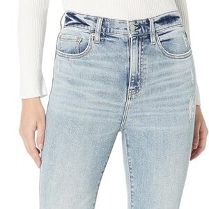 DAZE Shy Girl High Rise Crop Flare Player Denim NWT